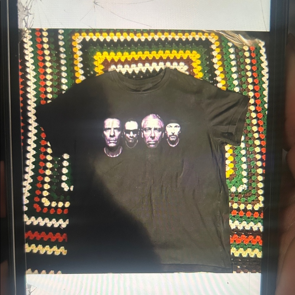 Black U2 Live band tee
